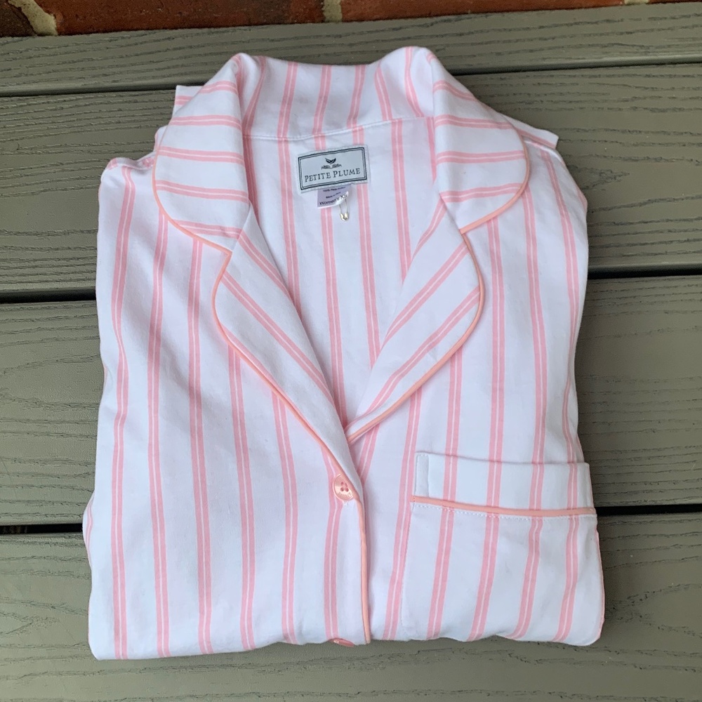 Petite Plume Pink Stripe Pima Cotton Pajamas